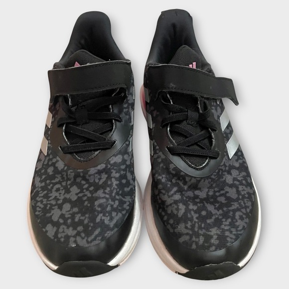Adidas Fortarun Running Shoe Black Silver Metallic Bliss Pink Kids Sneakers 3 - Picture 5 of 10